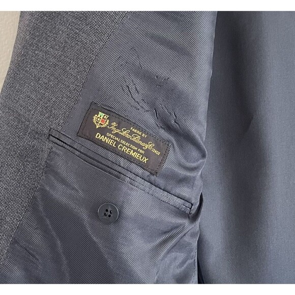 Loro Piana Daniel Cremieux Suit Jacket Mens Size 44 L Dark Gray Wool Made in USA - Picture 8 of 13
